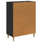 vidaXL Armoire à tiroirs Noir 66 x 34 5 x 90 cm Bois d'ingénierie