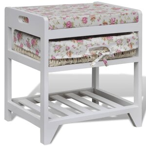 vidaXL Banc de rangement avec étagère à chaussures et panier Paulownia