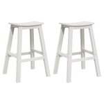 vidaXL Tabouret de bar 2 Pièces Blanc 52 x 43 x 73 5 cm HDPE