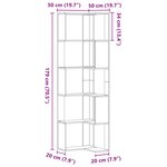 vidaXL Bibliothèque d'angle à 5 niveaux blanc bois d'ingénierie