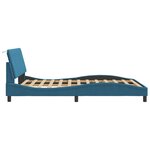 vidaXL Cadre de lit avec LED sans matelas bleu 120x200 cm velours