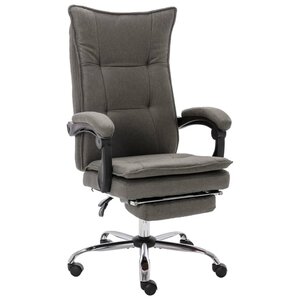 Chaise fauteuil siège de bureau informatique étude tissu gris 02_0024028