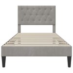 vidaXL Cadre de lit avec tête de lit Gris clair 90 x 190 cm Velours