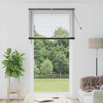 vidaXL Store de Fenêtre avec des rideaux Autre Noir 80 x 130 cm Aluminium