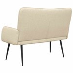 vidaXL Sofa 2 places Crème 115 x 61 x 87 cm Tissu