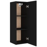 vidaXL Ensemble de meubles TV 4 Pièces Noir Bois d'ingénierie