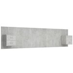 vidaXL Tête de lit avec armoires Gris béton Bois d'ingénierie