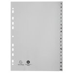 Intercalaires Imprimés Alphabétiques Pp Recyclé - Az 20 Positions - A4 - Gris - Exacompta