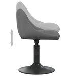vidaXL Tabouret de bar Gris foncé Velours