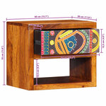 vidaXL Cabinet de chevet Marron 40 x 35 x 35 cm Bois d'acacia massif