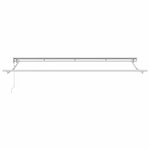vidaXL Auvent Rétractable Rayé Bleu et blanc 350 x 200 cm Tissu  métal
