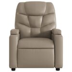 vidaXL Fauteuil inclinable Cappuccino Similicuir