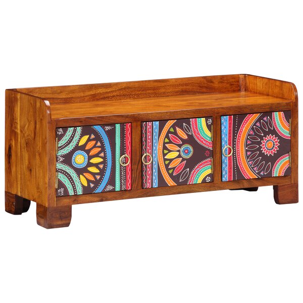 Banc à chaussures vidaXL 90x35x40 cm en bois massif d'acacia