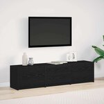 vidaXL Meuble TV Chêne noir 162 5 x 34 x 40 cm Bois d'ingénierie