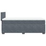 vidaXL Sommier à lattes de lit et matelas Gris foncé 90x190 cm Velours