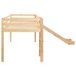 vidaXL Lit mezzanine d'enfants toboggan et échelle bois pin 97x208 cm