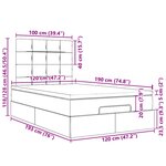vidaXL Cadre de lit ottoman avec matelas noir 120x190 cm velours