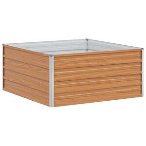 vidaXL Jardinière surélevée Marron Clair 100 x 100 x 45 cm