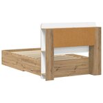 vidaXL Cadre de lit avec rangement Chêne artisanal 90 x 190 cm
