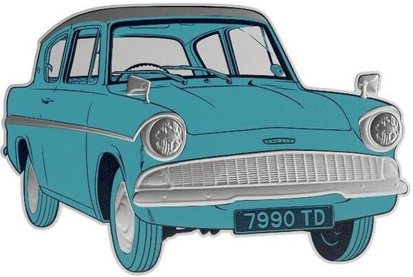 Pièce de monnaie en Argent 2 Dollars g 31.1 (1 oz) Millésime 2025 Magical Transport FORD ANGLIA
