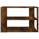 vidaXL Table basse chêne fumé 59 5x59 5x40 cm bois d'ingénierie
