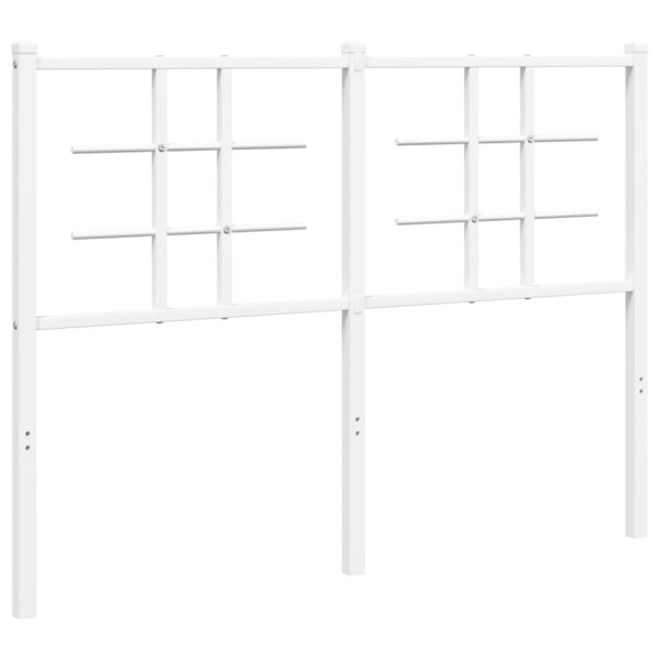 vidaXL Tête de lit de remplacement métal blanc 120 cm