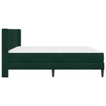 vidaXL Cadre de lit avec matelas Vert foncé 200 x 200 cm Velours