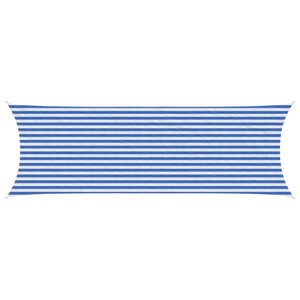 vidaXL Voile d'ombre Bleu et Blanc 2 x 6 m HDPE