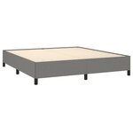 vidaXL Cadre de lit sans matelas gris foncé 180x200 cm tissu