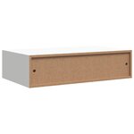 vidaXL Étagères à tiroirs murales 2 Pièces Blanc 40x23 5x10 cm MDF