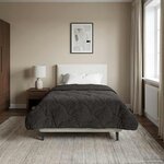 vidaXL Duvet d'été simple Matelassé Anthracite 155 x 220 cm