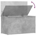 vidaXL Coffre de rangement Gris béton 84x42x46 cm Bois d'ingénierie