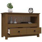 vidaXL Meuble TV Marron miel 79x35x52 cm Bois de pin massif