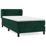 vidaXL Sommier à lattes de lit et matelas Vert foncé 80x200 cm Velours