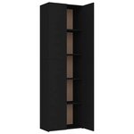 vidaXL Armoire de bureau Noir 60x32x190 cm Bois d'ingénierie