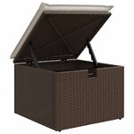 vidaXL Salon de jardin avec coussins 6 Pièces marron résine tressée