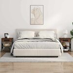 vidaXL Table de nuit avec station de chargement Chêne marron