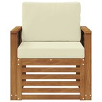 vidaXL Canapé d’extérieur Bois d'acacia massif et polyester Naturel