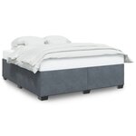 vidaXL Cadre de lit sans matelas gris foncé 200x200 cm velours