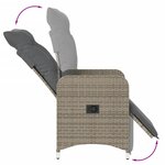 vidaXL Chaises inclinables de jardin lot de 2 et table résine tressée