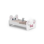 Lit simple enfant  PINK CAT 160 avec matelas