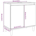 vidaXL Armoire d'évier vieux bois 58x33x60 cm bois d'ingénierie