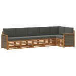 vidaXL Ensemble de canapé d'angle 5 Pièces Naturel et Anthracite