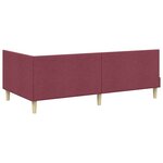 vidaXL Cadre de lit d'angle avec matelas 2 pc Bordeaux 80 x 200 cm