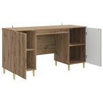 vidaXL Bureau Chêne artisanal Bois d'ingénierie 142 5 x 50 x 75 cm