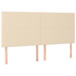 vidaXL Tête de lit à LED Crème 200x5x118/128 cm Tissu