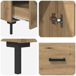 vidaXL Haut Armoire avec tiroir Chêne artisanal 69 5 x 31 x 115 cm