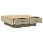 vidaXL Table basse Chêne sonoma 90x90x28 cm Aggloméré