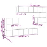 vidaXL Ensemble de meubles TV 10 Pièces Chêne sonoma Bois d'ingénierie