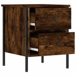 vidaXL Tables de chevet 2 Pièces chêne fumé 40x42x50 cm bois ingénierie